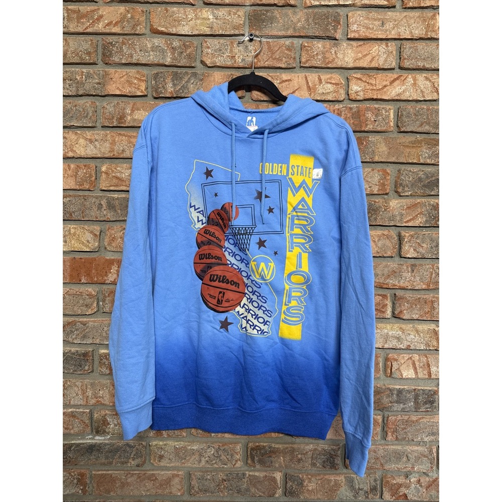Golden State Warriors NBA Hoodie Sweatshirt Womens Sz‎ Medium Blue NWT Pullover